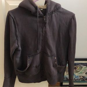 Limited edition hoodie w brass studs& elbow pads